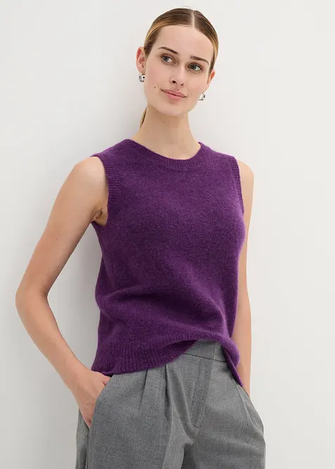 Ullvest med alpakkaull, bonprix