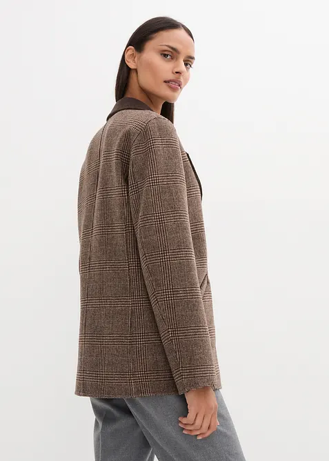 Vendbar ullblazer med Glencheck, bonprix