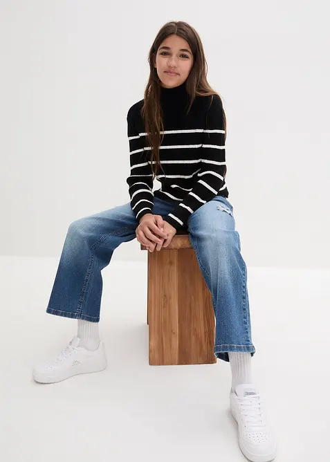 Wide Leg-jeans Mid Waist, bonprix