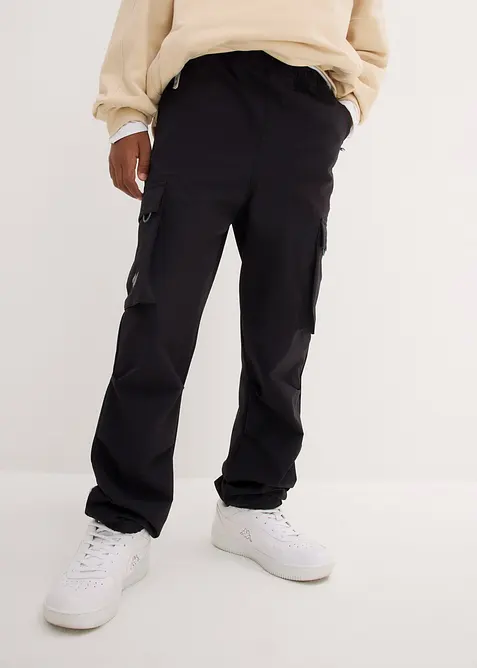 Softshell-cargobukse med stretch og regulerbar linning, vannavvisende, bonprix