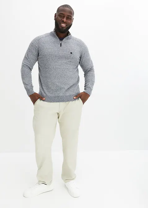 Half zip-genser med resirkulert bomull, bonprix