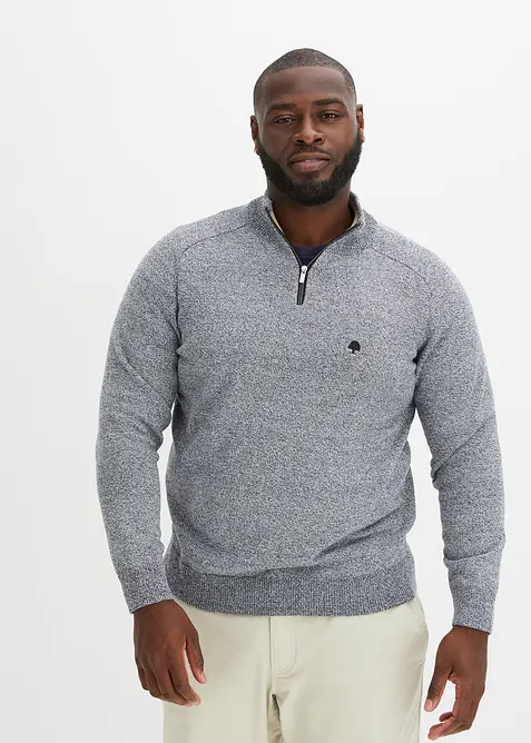 Half zip-genser med resirkulert bomull, bonprix