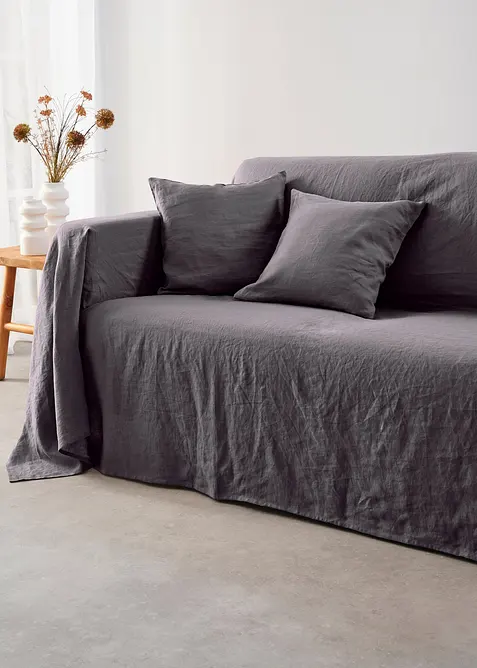 Forseggjort overkast i lin, bonprix