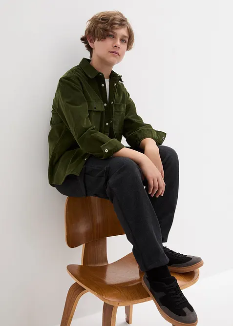 Joggebukse med cargolommer av myk bomullsmiks, bonprix