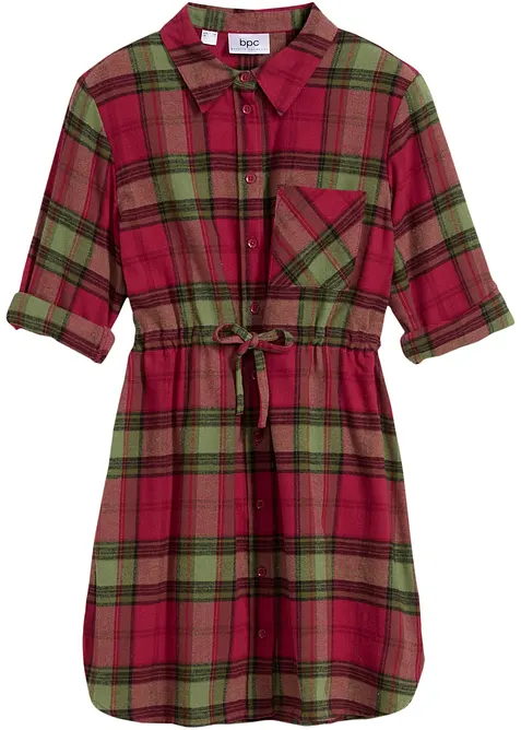 Blusekjole av flanell, bonprix