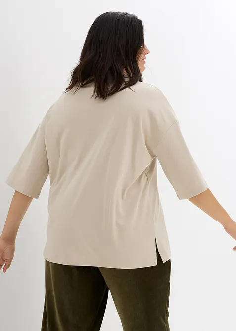 Oversized topp i ren økologisk bomull, bonprix