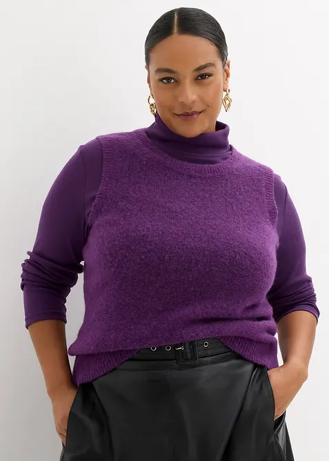 Ullvest med alpakkaull, bonprix