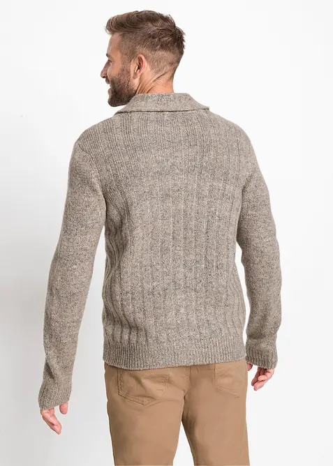 Cardigan med ribbemønster, bonprix