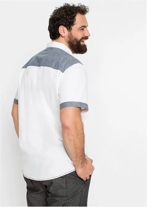 Kortermet skjorte i ren bomull, bonprix