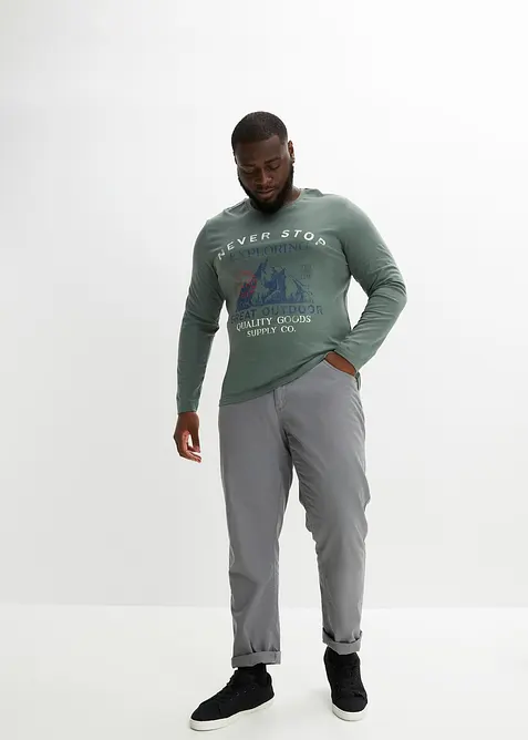 Langermet T-skjorte (2-pack), bonprix