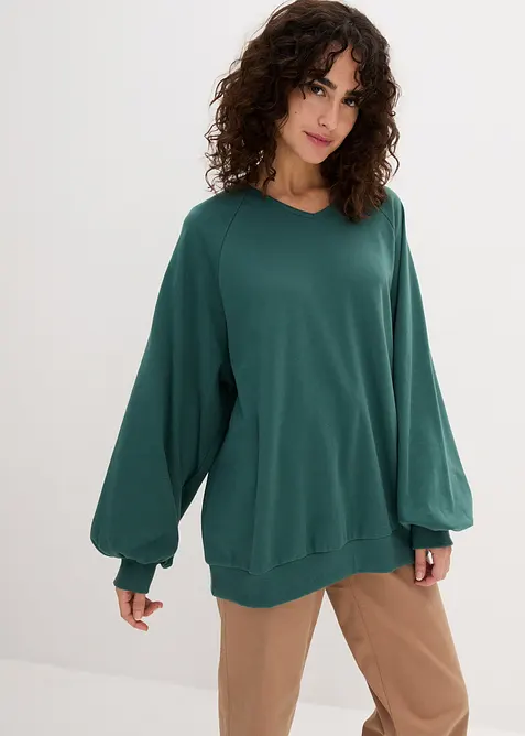 Oversized topp i 100% bomull, bonprix