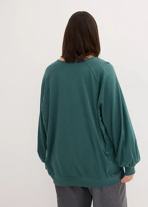 Oversized topp i 100% bomull, bonprix