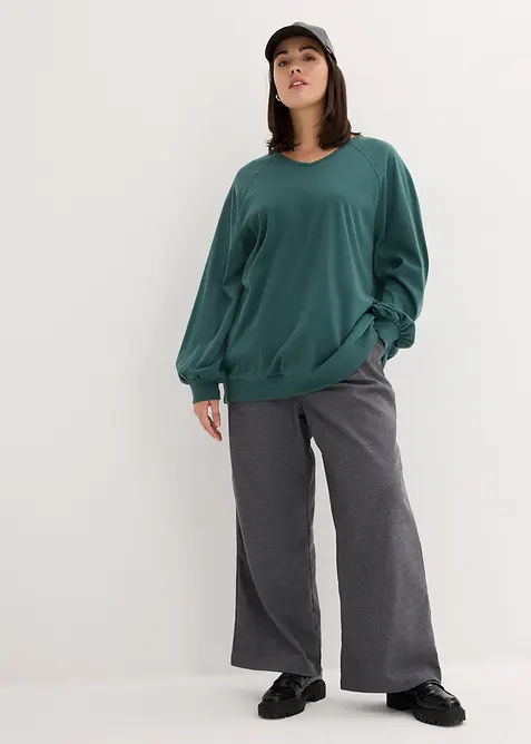 Oversized topp i 100% bomull, bonprix