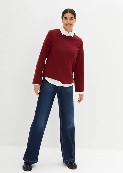 Essential langermet shirt i kraftig bomullskvalitet, bonprix