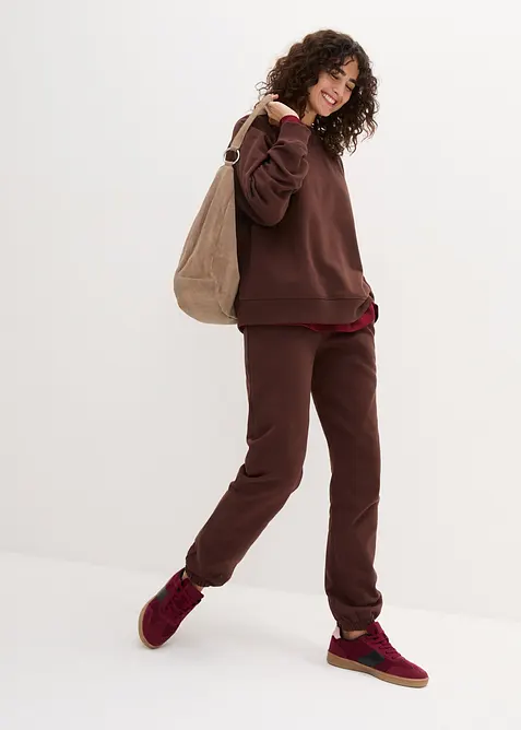 Oversized sweatshirt i formstabil, 100% økologisk bomull, bonprix