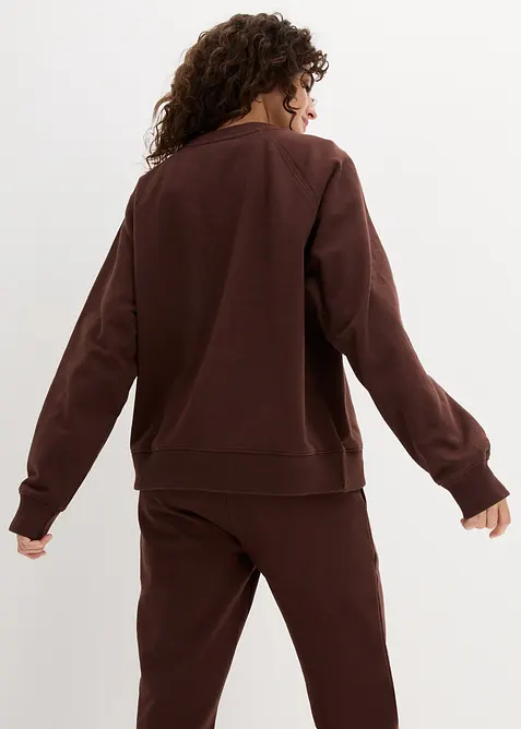 Oversized sweatshirt i formstabil, 100% økologisk bomull, bonprix