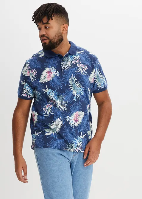 Kortermet jersey-poloskjorte i 100% økologisk bomull, bonprix