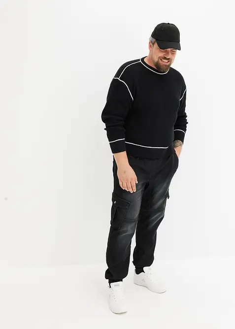 Genser med resirkulert bomull, Loose Fit, bonprix