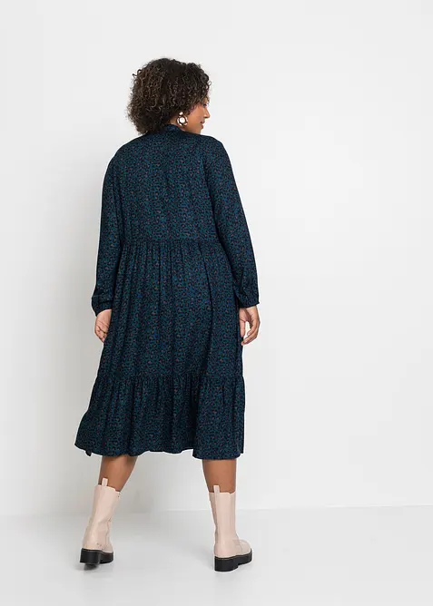 Midikjole i viskose, bonprix