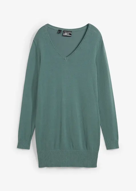 Lang basic-genser med V-hals, bonprix