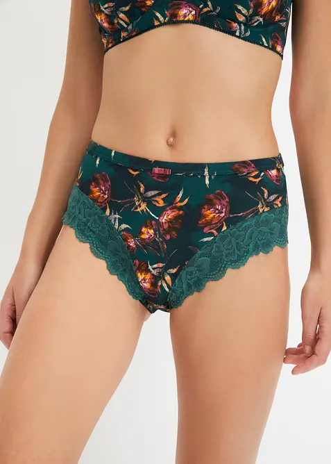 Maxitruse med delikate blonder (2-pack), bonprix