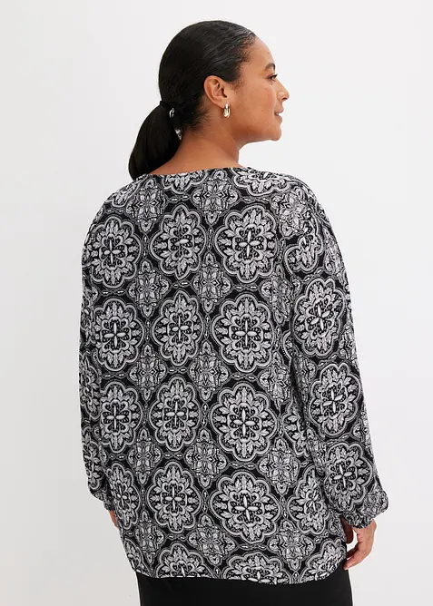 Bluse i strukturert viskose, bonprix