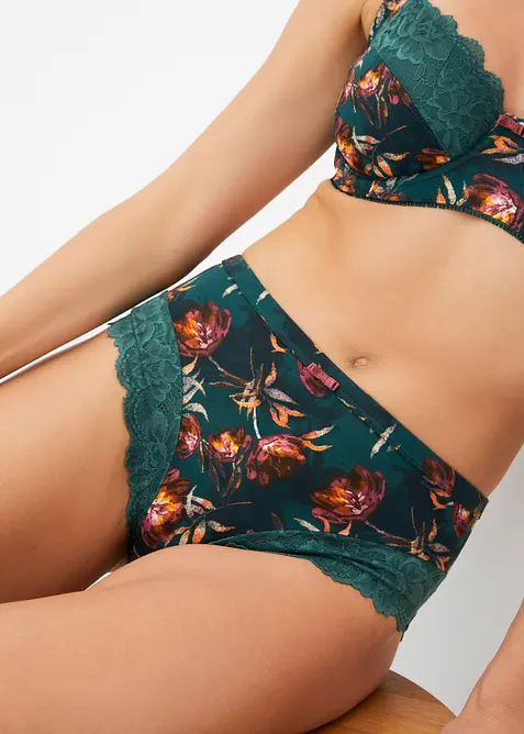 Maxitruse med delikate blonder (2-pack), bonprix