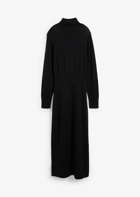 Strikket kjole i merinoull, bonprix