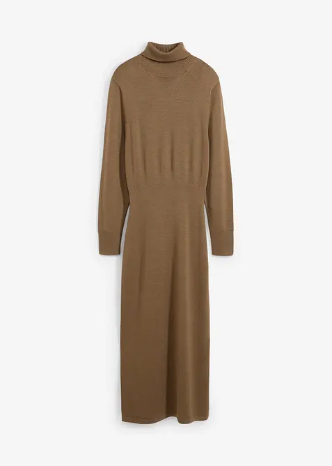 Strikket kjole i merinoull, bonprix