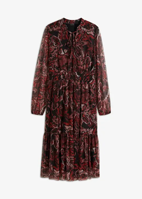 Midikjole i mesh, bonprix