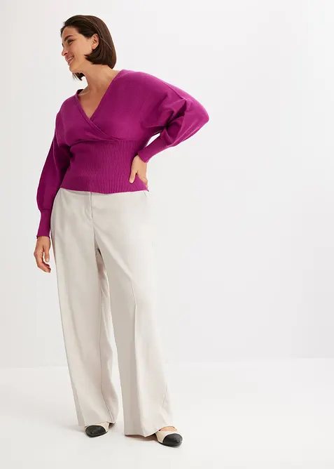 Genser i lett viskosemiks, bonprix