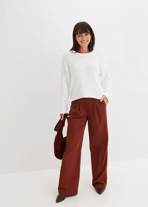 Oversized genser i myk chenille, bonprix