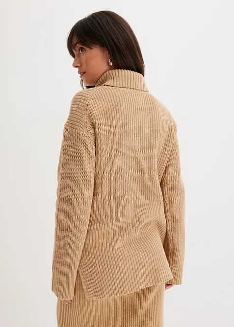 Høyhalset genser i 100% bomull, bonprix