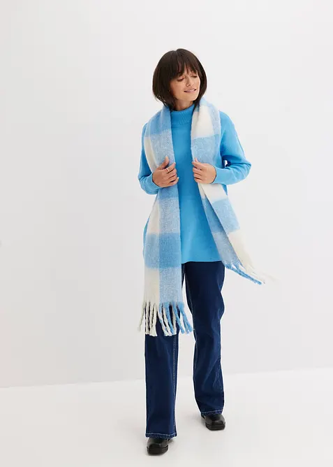 Ribbestrikket genser i 100% bomull, bonprix