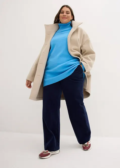 Ribbestrikket genser i 100% bomull, bonprix