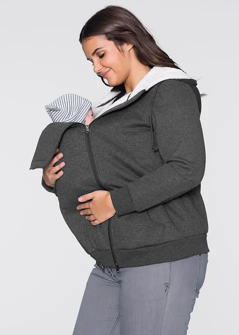 3-i-1-mamma-sweatjakke med myk innside, bonprix