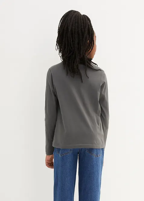 Langermet topp i ren økologisk bomull (3-pack), bonprix