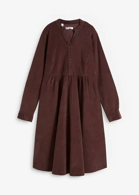 Kjole i kordfløyel i bomull, bonprix