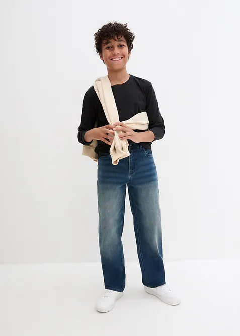 Loose Fit-jeans med regulerbar linning, Straight, bonprix