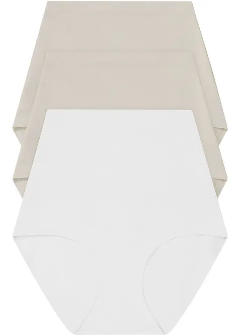 Shape-truse med h&oslash;y midje, middels formende (3-pack), bonprix