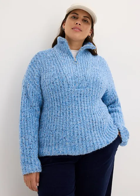 Troyer-genser med lave skulders&oslash;mmer, bonprix