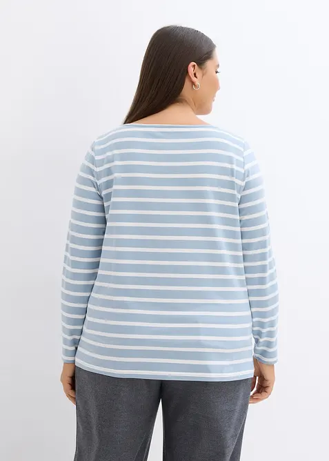 Langermet topp med b&aring;thals (2-pack), bonprix