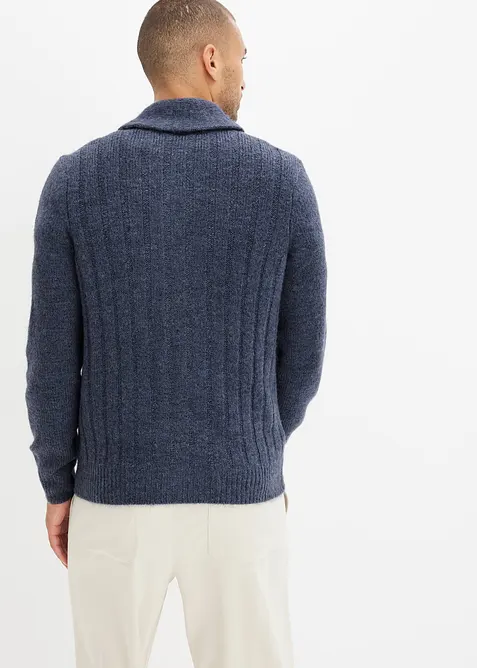 Cardigan med ribbem&oslash;nster, bonprix