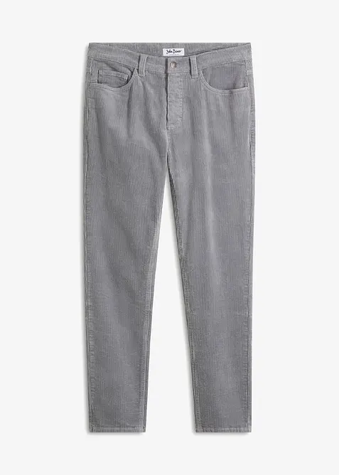 Slim Fit-kordfløyelsbukse med stretch og komfortsnitt, bonprix