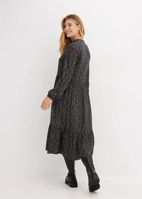 Midikjole i viskose, bonprix