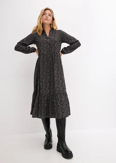 Midikjole i viskose, bonprix