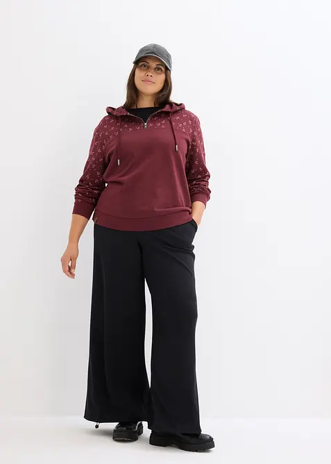 Hettegenser i 100% bomull med glidel&aring;s, bonprix