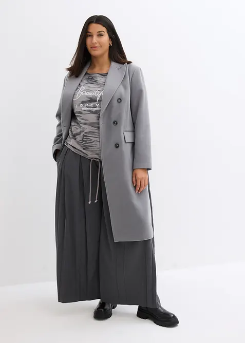 Langermet topp i bomullsmiks, bonprix