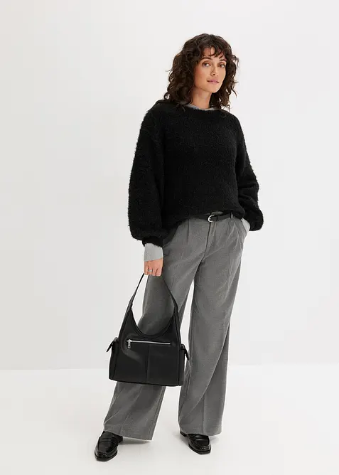 Oversized genser av fluffy garn, bonprix