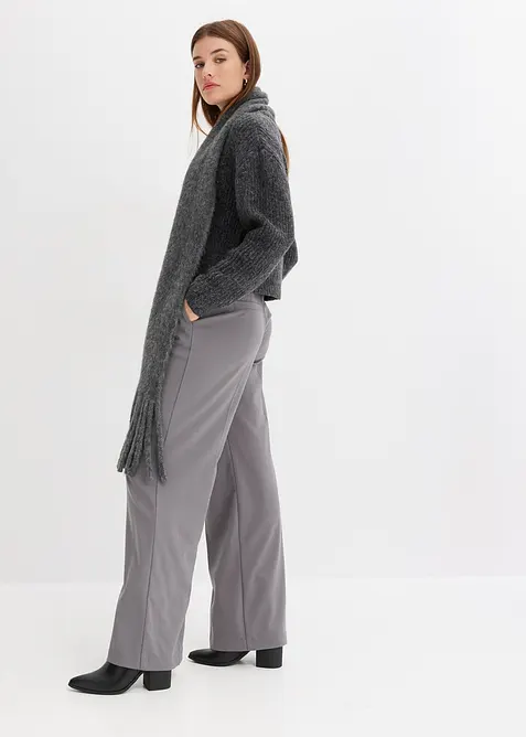 Grovstrikket genser i mykt materiale med ull, bonprix